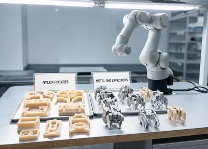 Robotics printed end effectors